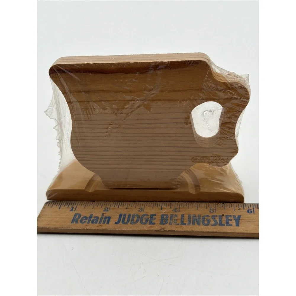 Vintage 1980's Tea Cup Shelf Trinket Shelf Walnut Hollow Tea Time Collection NOS